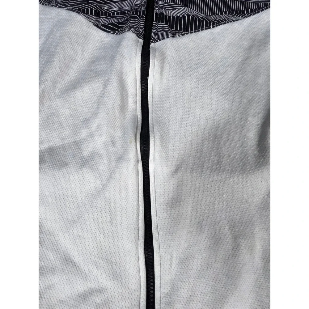 Nike Windrunner Full Zip Hoodie Men 2XL White Black Geometric Chevron 805138-100